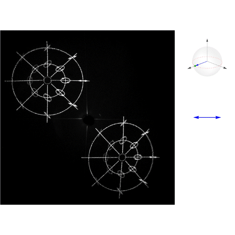 Response of a polarization hologram to a rotating quarter-waveplate