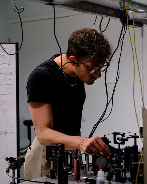 Alfonso Palmieri in the lab